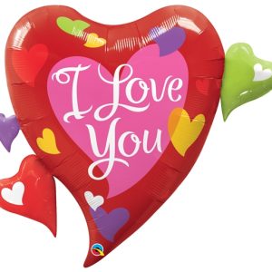 Foil Supershape Balloon 44"(112cm) I Love You Script Uninflated Balloon