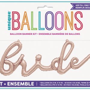 14" Rose Gold Bride Balloon Banner Kit | Party Shop