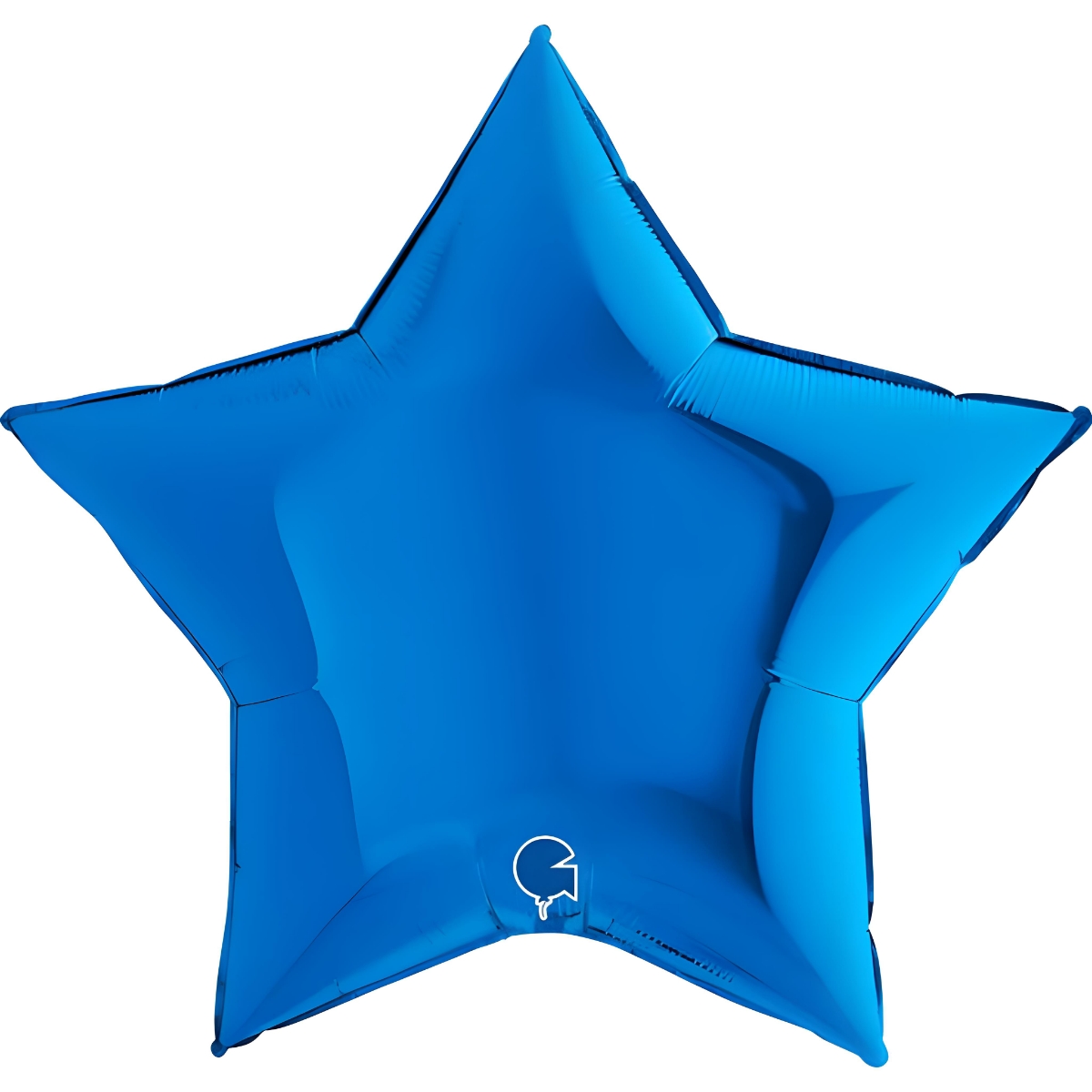 Star Plain Blue Foil Balloon 36"(91cm)