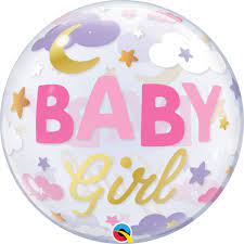 22" Single Bubble Balloon Baby Girl Sweet Dreams | Party Shop